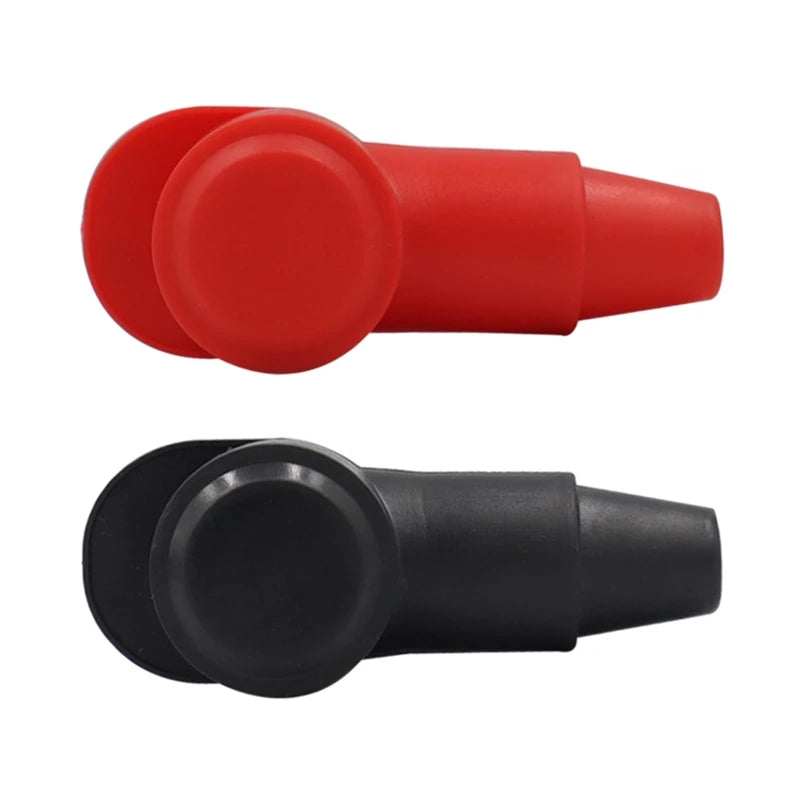 1 Pairs Marine Insulating Protector Universal Rubber Terminal Covers Protector Cover Lug Caps for Battery Stud Terminal H8WE Quake