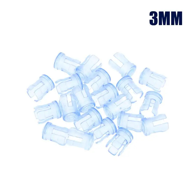 20Pcs/lot 3MM 5MM LED Light Emitting Diode Lampshade Light Guide Light Guide Cap Protective Cover Led Transparent Lamp Caps Quake 3mm Blue