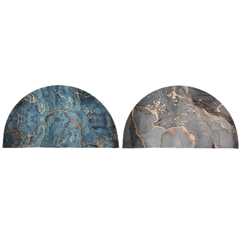 Half Round Bath Mat Dry Fast Shower Mat Area Rug Floor Mat Water Absorbent Washable Bathroom Rug for Bathroom Floor Tub Shower Quake