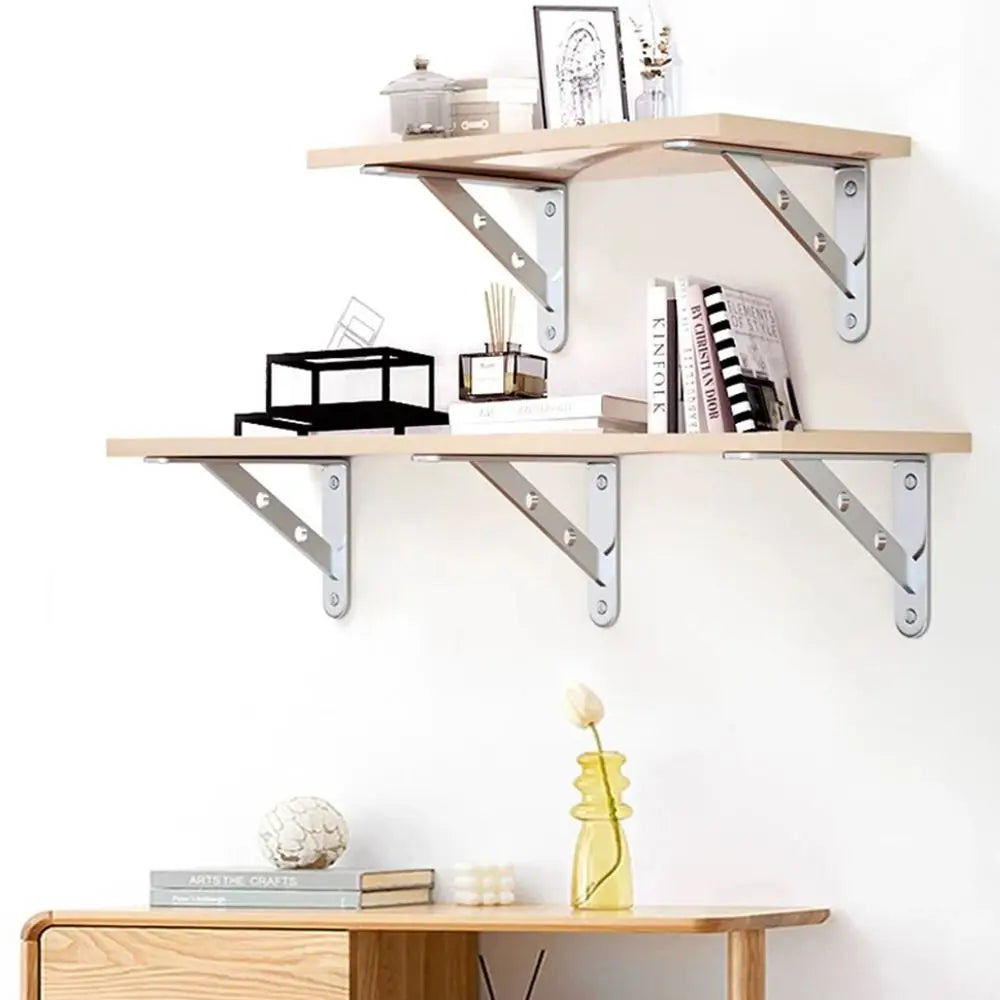 New Stainless Steel Shelf Bracket Right Angle L-type Triangle Shelf Heavy Duty Home Bookshelf Bracket Quake