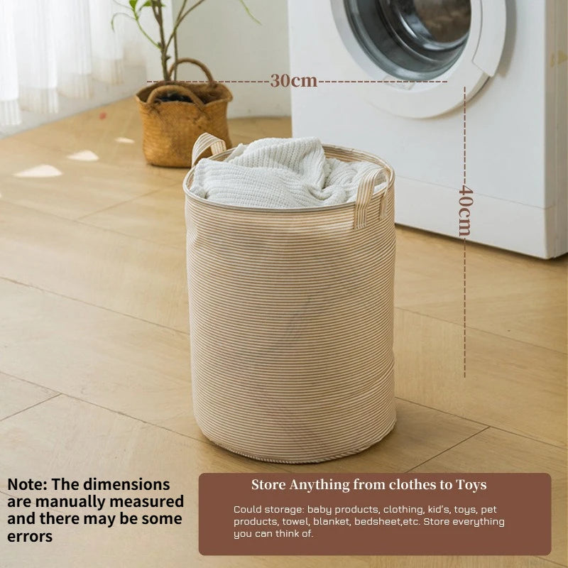 Collapsible Laundry Hamper Household Bathroom Clothes Storage Basket Dorm Foldable Toy Dirty Clothes Washing Bin Quake C
