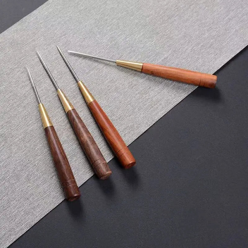 Sandalwood single handle pointed tea needle tea knife long taper Pu'er tea knife tea needle DIY long handle Pu'er tea tea set Quake