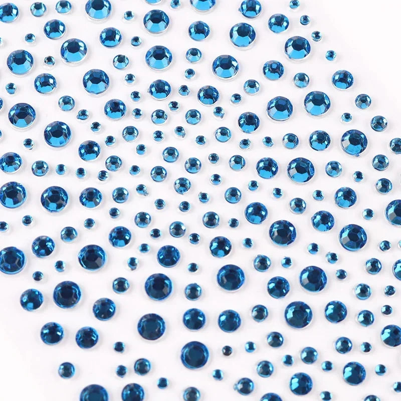 Face Decoration Rhinestone Stickers Children Toy Crystal Diamond Sticker DIY Eyes Tear Makeup for Music Festival Halloween Party Quake
