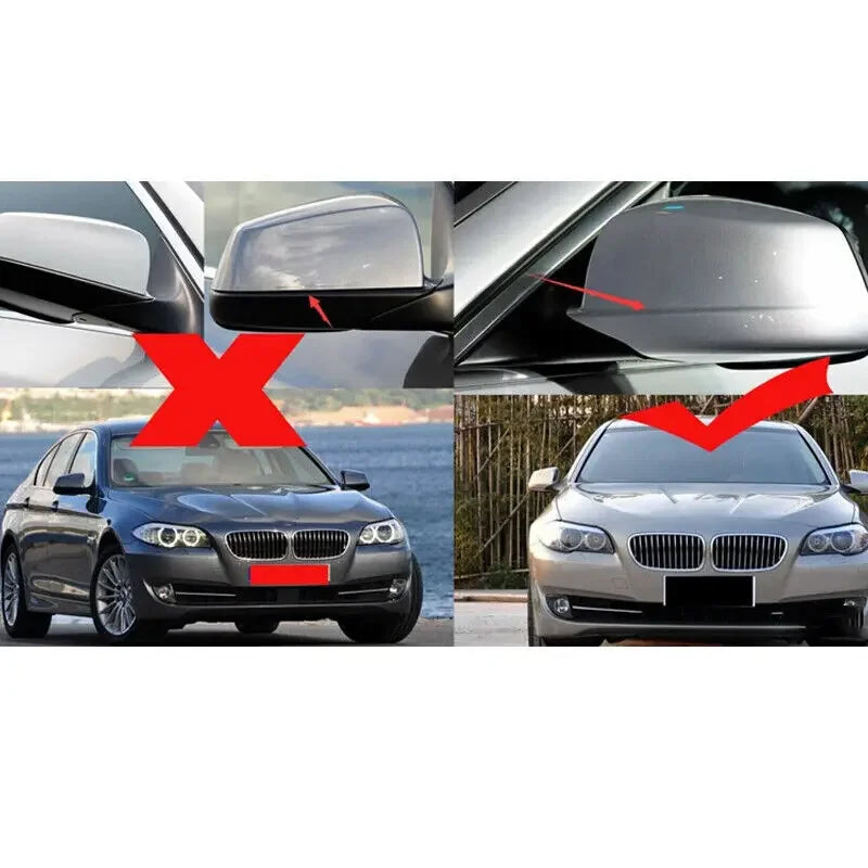 For BMW 5 Series F10 F11 2010-2013 Car Replacement Rearview Side Mirror Cover Wing Cap Exterior Door Rear View Case Trim Carbon Quake