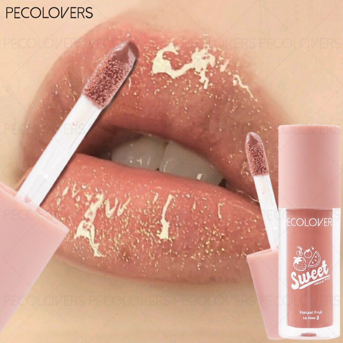 Arious of Fruit Flavors Lip Gloss, Multi-Color Lip Glaze, Long-lasting Stain Resistant Transparent Film Forming Lip Gloss Quake