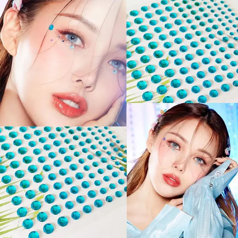 Eye Tear Makeup Teardrop Diamonds Rhinestone Stickers Self Adhesive Face Decoration for Women DIY Party Temporary Tattoo Sticker Quake NO.19