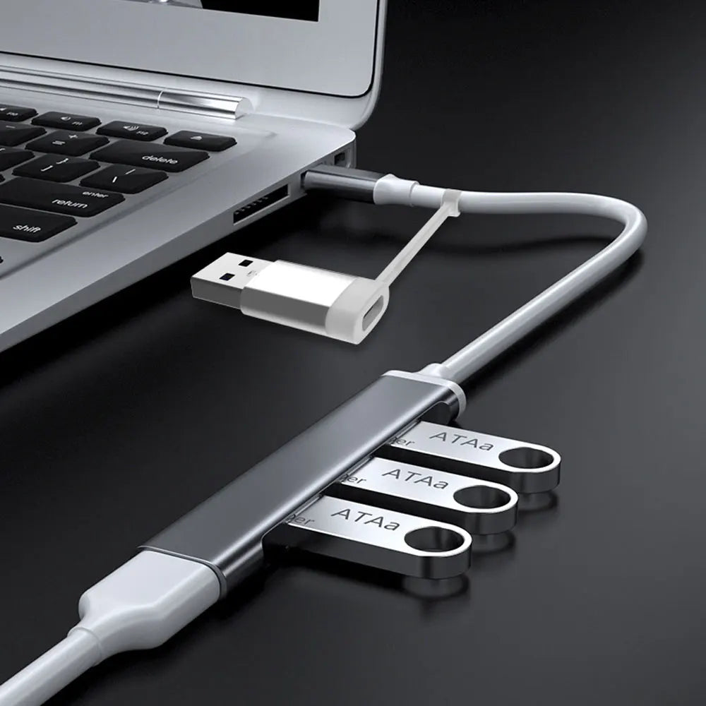 USB Type C HUB Dock 3.0 USB 3.0 2.0 Hub 4 Ports Multi Splitter Adapter OTG For PC Lenovo HUAWEI Xiaomi Macbook Aluminum Alloy Quake