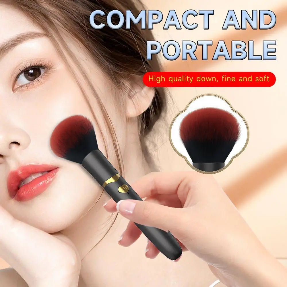 Electric Makeup Brush, USB Rechargeable Cosmetic Brush 10 Gear Vibration Makeup Brush For Liquid Powder Blusher Concealer Quake