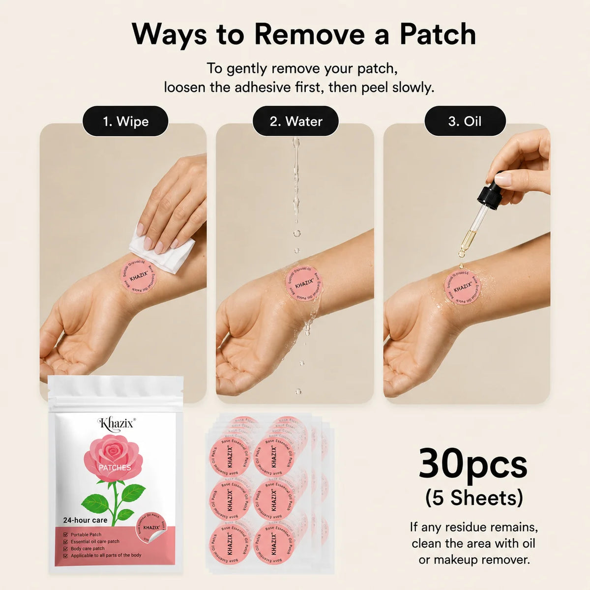 30Pcs Energy Patches Natural Ingredients Vegan Friendly Daily Energy Boost Patch Portable Body Stickers for Work Travel Sports Quake