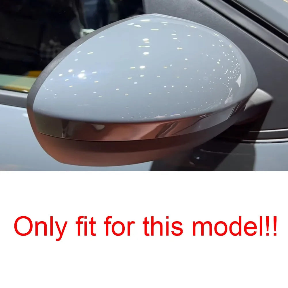 For Dacia Sandero 2021-2024 Car Sticker Rearview Side Mirror Cover Wing Cap Exterior Door Rear View Case Trim Carbon Fiber Look Quake
