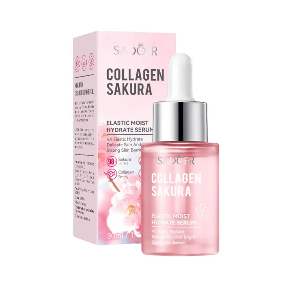 SADOER Sakura Facial Serum Hydrating Whitening Minimizing Firming Face Essence Facial Skin Care Products Quake 1PCS