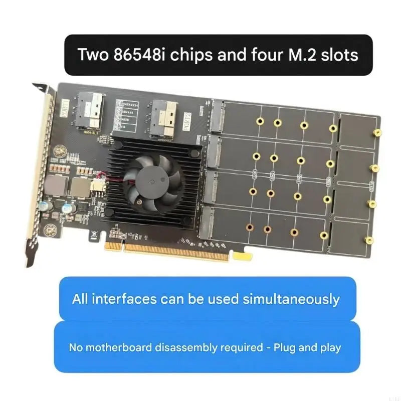 PLX8749 PCIe Expansion Card with Add-On Module for Desktop Internal Use, Board Layout Card and Module Set for Computer K1KF Quake