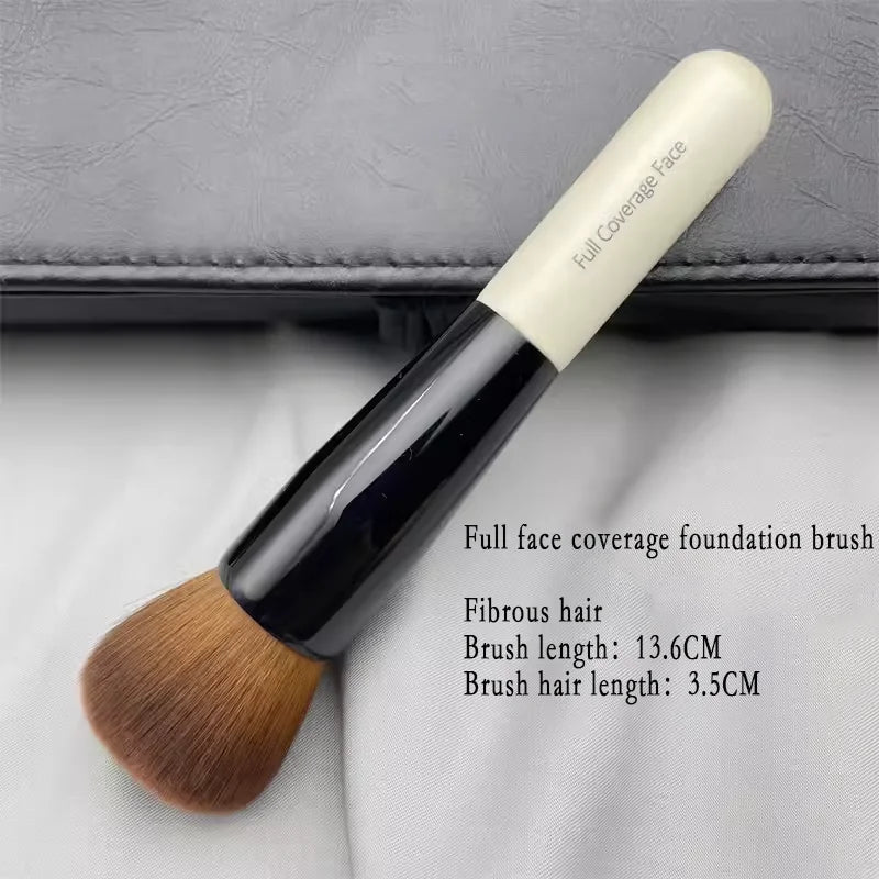 Powder Makeup Brush Wood Handle Dense Soft Round Bristle Full Coverage Face Powder Brushes Blush Contour Brush Make up Tool Quake Full Coverage Brush