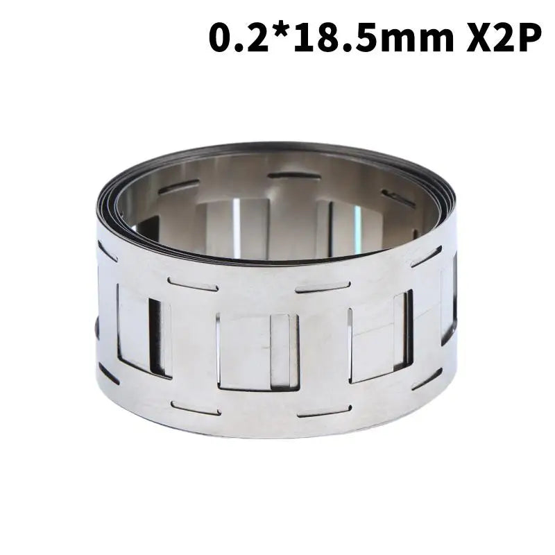 1 Roll Lithium Battery Nickel Strips 1Meter 0.15*20.2mm 2P Nickel Plated Steel Strip For 18650 Battery Pack Spot Welding Quake 0.2x18.5mm 2P