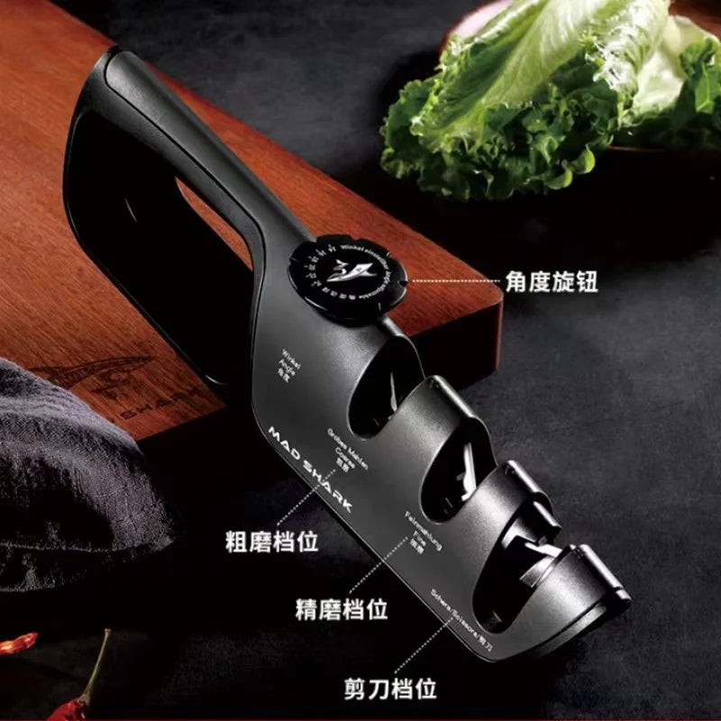 Knife Sharpening Tool for Household Kitchen Simple Knife Sharpening Stone Mini Suction Cup Quick Scissor Sharpener Quake