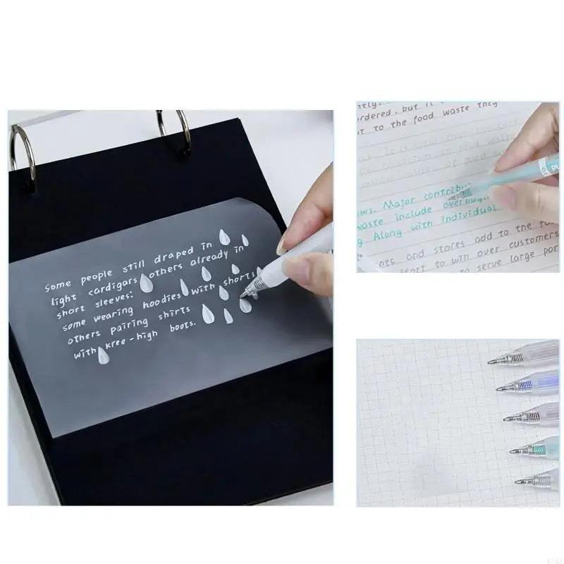 Retractable Acrylic Gel Pen Set, 6Pcs Colored Pen with Clicks Mechanisms for Organized Note, Drawing, and Creative Writing K1KF Quake