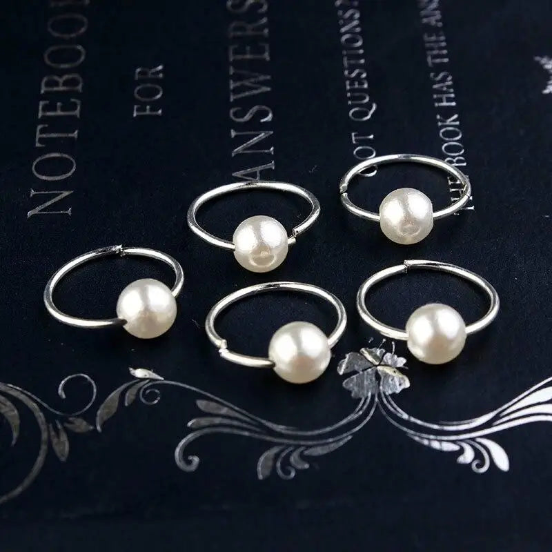5-50 Pcs/set Opening Silver Hair Ring Hip-hop Hair Braid Charm Dreadlock Beads Clips Cuffs Rings Jewelry Dreadlocks Accessories Quake 5pcs 9