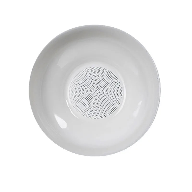 Mutton fat jade white porcelain all-in-one full ceramic hole tea drain ceramic tea set accessories tea filter tea maker Quake