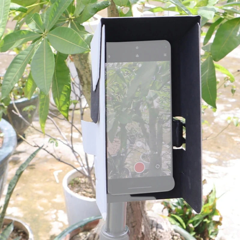 Folding Phone Sunshade Holder with Magnetic Attachment Reduces Sunlight Interferences and Enhances Screen Visibility K1KF Quake