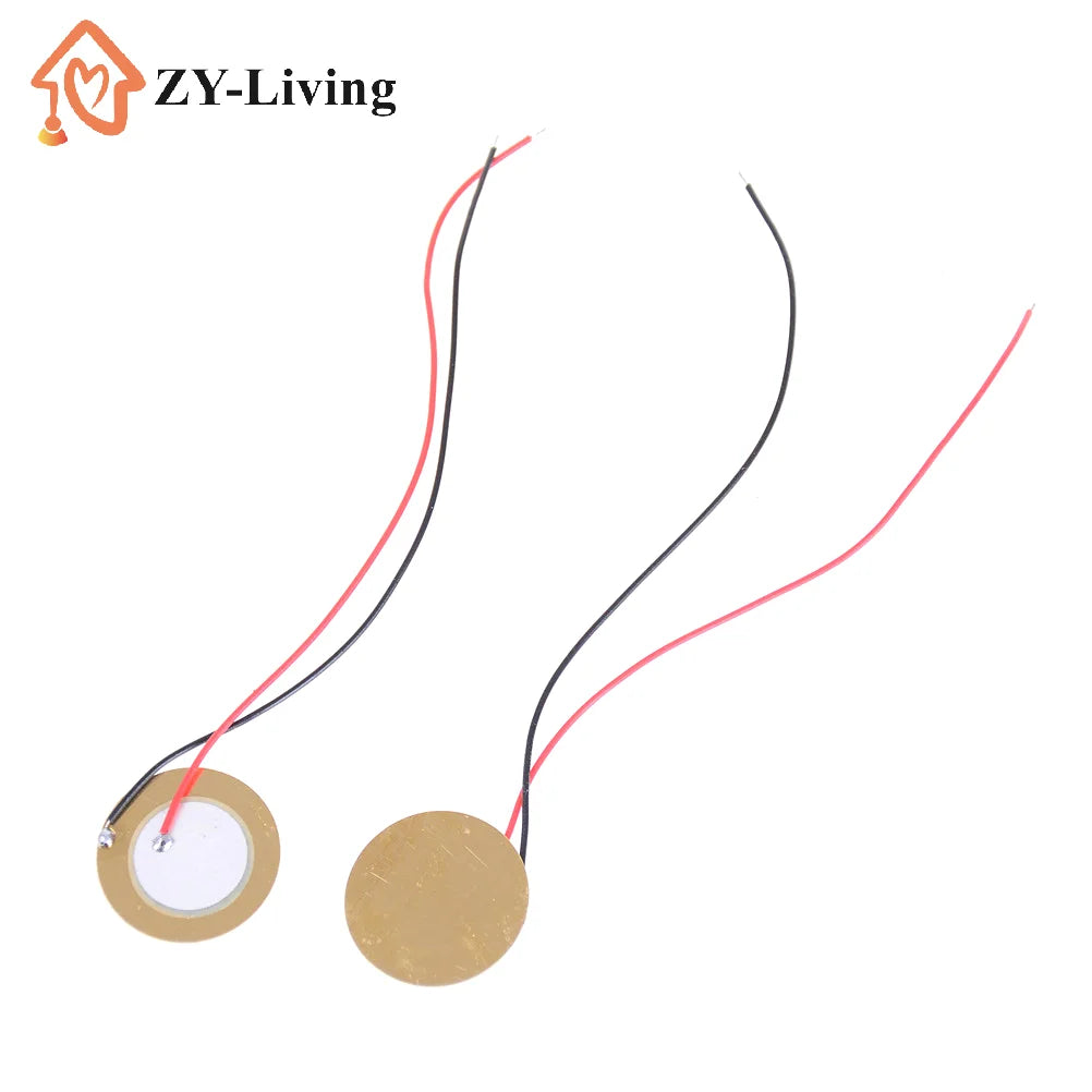 10Pcs 20mm Piezo Ceramic Elements Sounder Sensor Trigger Drum Disc + Wire Copper Piezoelectric Buzzer Copper Quake