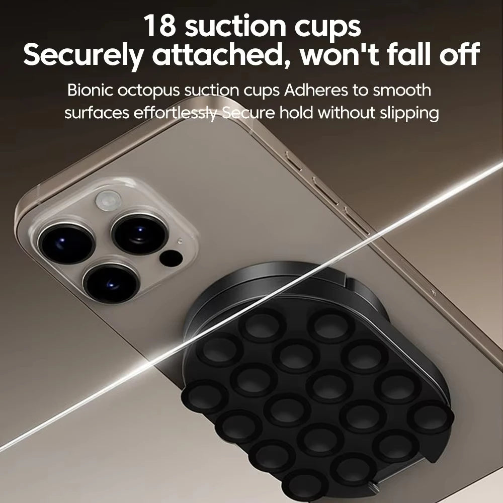 Suction Mount Magnetic Phone Holder Rotatable Wall Mountable Magnetic Stand Adjustable Portable Cell Phone Holder Quake