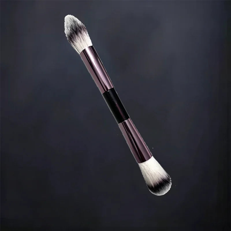 Makeup Brush, Powder Brush, Blush Brush, Loose Powder Brush, Exquisite Professional Metal Handle, Double-head Design, with Box Quake