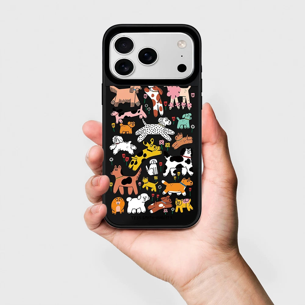 6090493 Mirror Surface Magnetic Phone Case Cover for IPhone 13 14 15 16 17 18 Pro Max Case Cartoon Quake