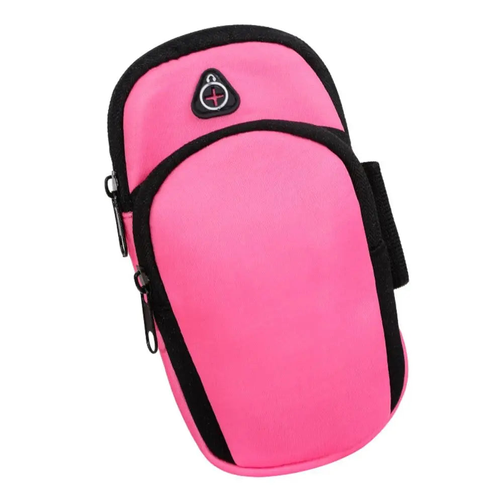 Neoprene Sports Armband Phone Case Breathable Mesh Waterproof With Headset Hole Black Blue Green Running Accessories Universal Quake rose red