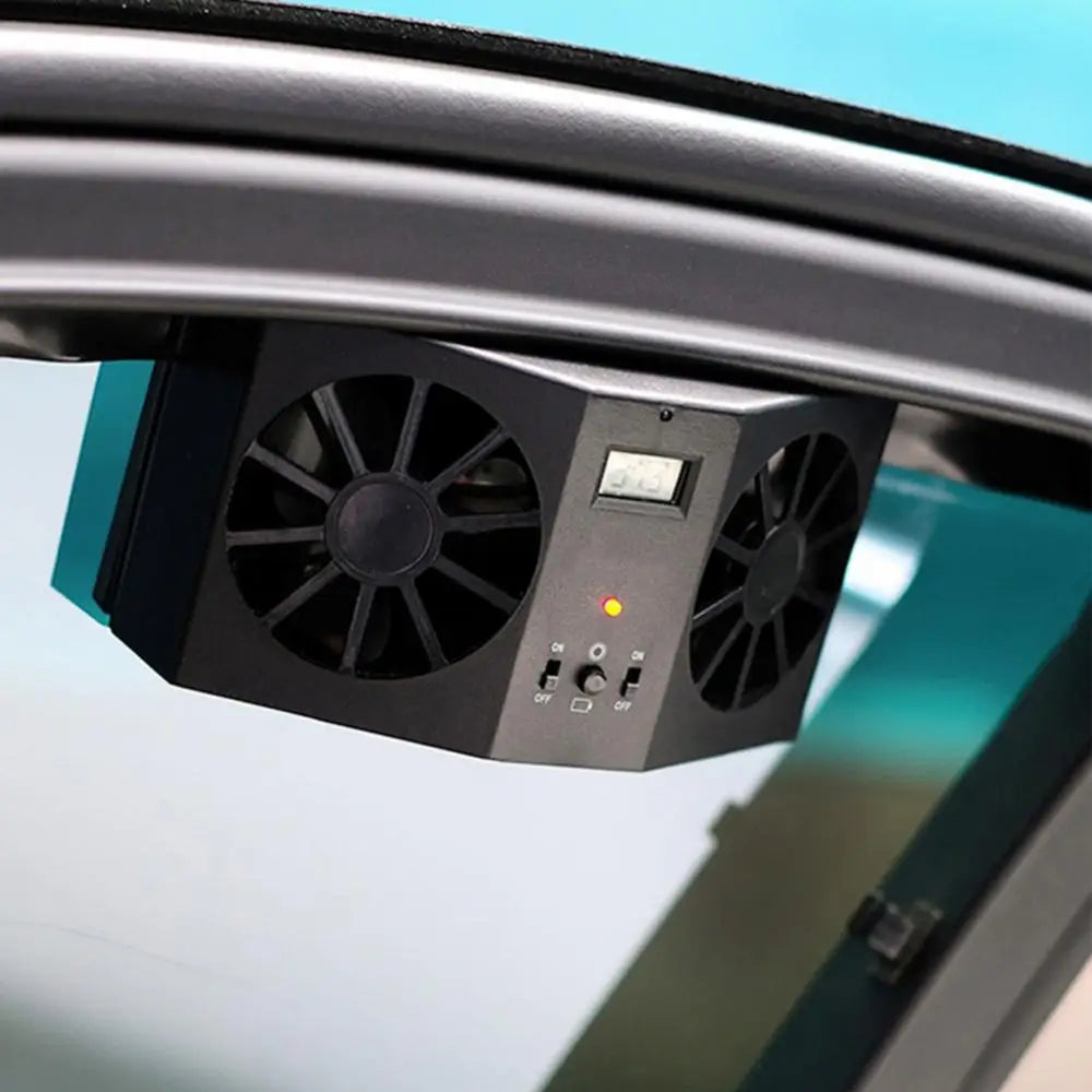 Car Auto Solar Fan Window Cooling Air Vent Vehicle Ventilation System Radiator Car Fans Quake