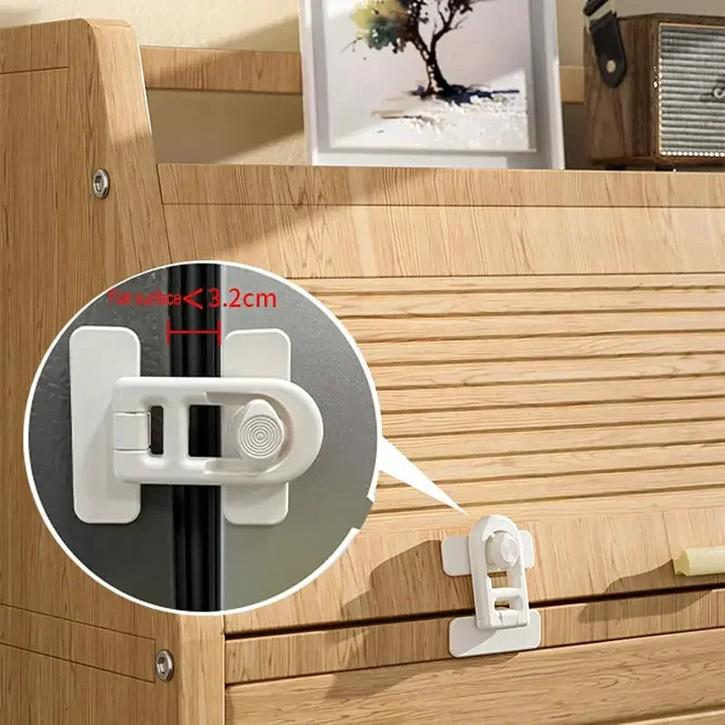 Baby Safety Lock Protection Useful Cabinet Multifunction Kids Security Drawer Lock Refrigerator Door Latch Durable Plastic Quake