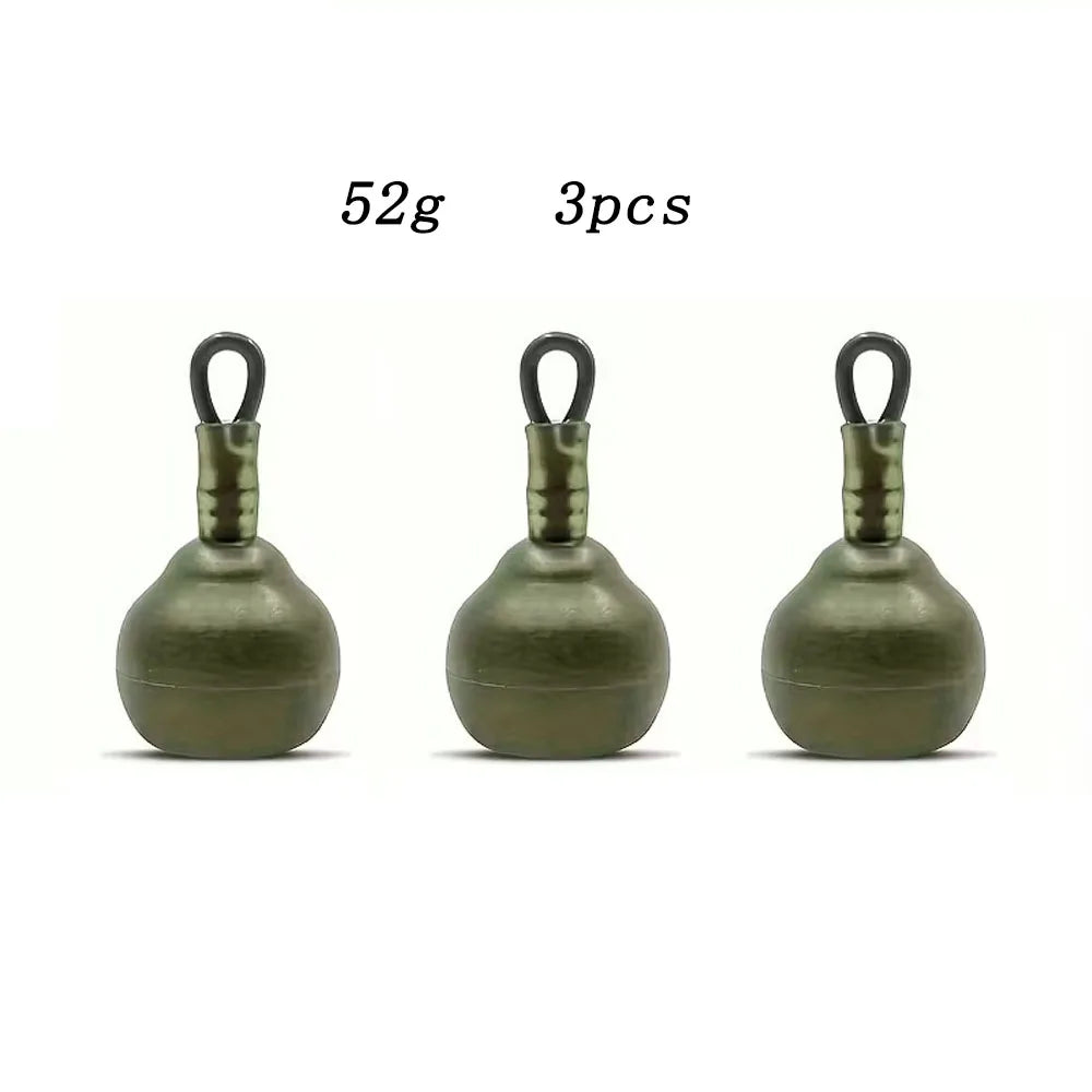 3Pcs Fishing Sinkers Weights Set, Fishing Accessories, Suitable for Carp Fishing, Multiple Sizes Available (14G/28G/52G) Quake 52G3Pcs