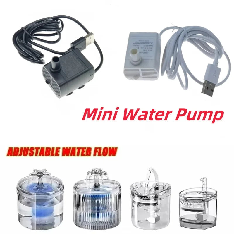 Water Pump Pet Cat Water Dispenser Anti Dry Burning Motor Cat Flower Water Dispenser Water Dispenser Fish Tank Submersible Pump Quake