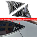 For Hyundai Elantra Avante Sedan 2011-2015 Car Rear Louver Window Side Shutter Cover Trim Sticker Vent Scoop ABS Carbon Fiber Quake Default Title