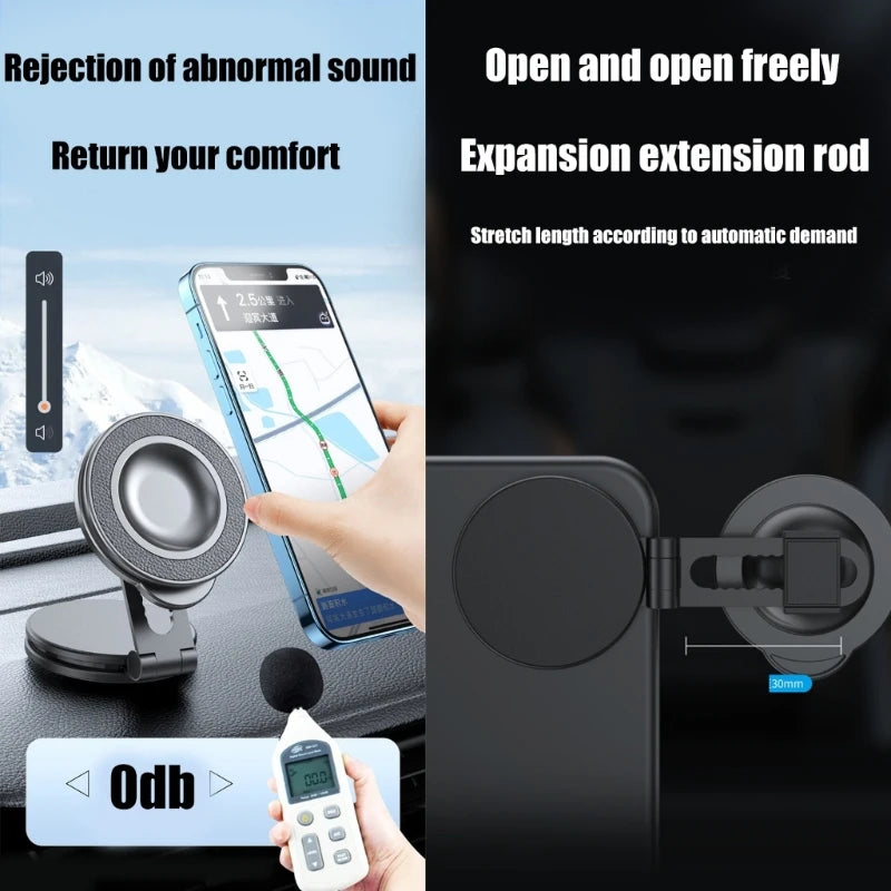 Magnetic Phone Mount with Folding Designings Portable Foldable Magnetic Phone Stand Mobile Phone Stand for Car Dashboard K1KF Quake