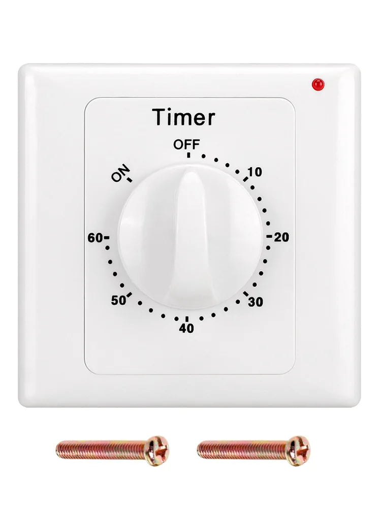 Home Timer Switch with Bottom Box Kitchen Digital Timer Switches Sockets Cover Timer 86mm Light Switch Quake 60 minutes