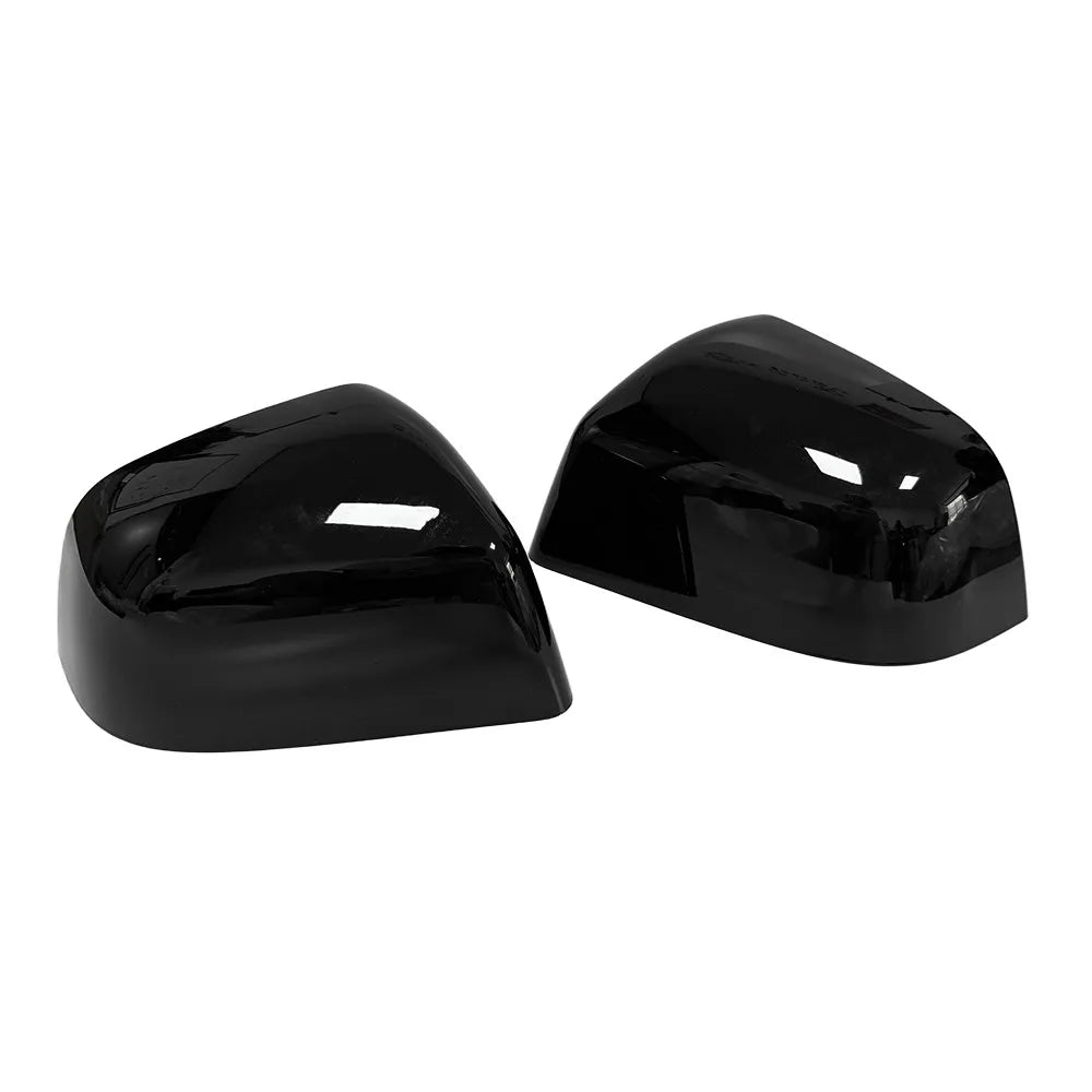 For Tesla Model Y Juniper 2025+ 2x Car Sticker Rearview Side Mirror Cover Wing Cap Exterior Case Trim Accessories Decoration ABS Quake Gloss Black