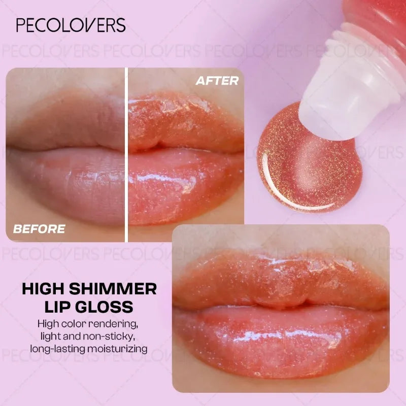 Moisturizing Lip Gloss with Shimmer, Nourishing Effect & Long-Lasting, Hydrating Liquid Lip Shine Oil, All Skin Types Compatible Quake