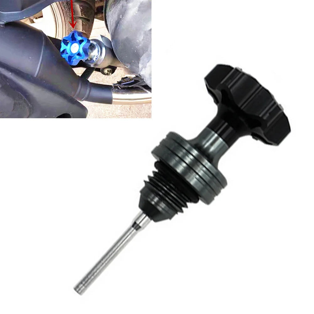 1pc Oil Dipstick Cap Plug For Scooter Motorcycle Engine Engine Crankcase Oil Level Gauge Universally Oil DipStick Filler Cap Quake Black