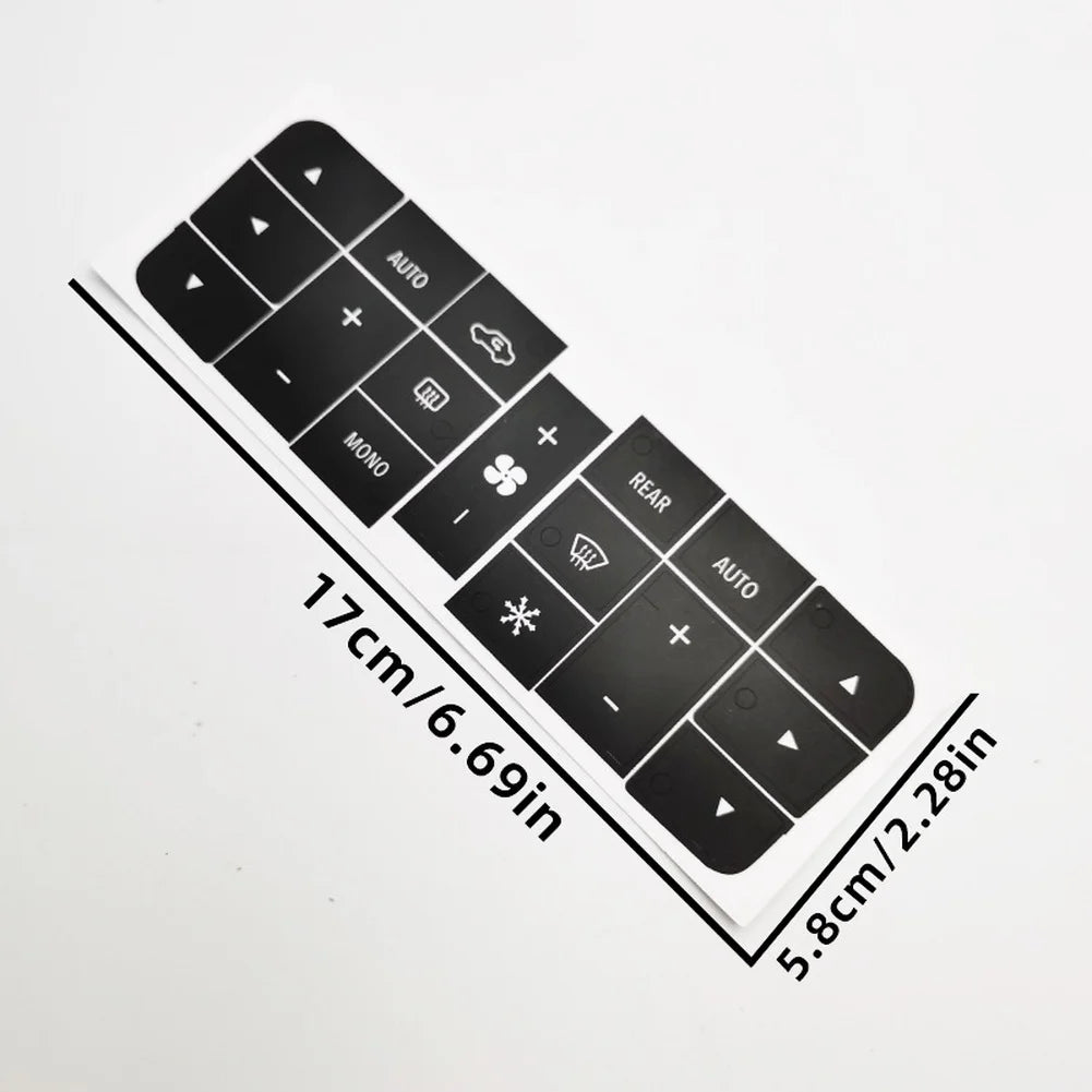 Vinyl HVAC Button Label Decal Compatible with For Maserati and For Granturismo Interior Climate Control Panels Quake