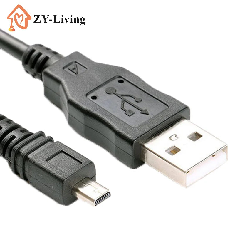 USB Data Cable Camera Data Pictures Video Sync Transfer Cables 8pin 150cm for Nikon Olympus Pentax Sanyo Quake