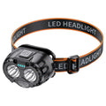 Outdoor Headlamp USB Rechargeable Work Flashlight Multifunctional Head Torch Mini LED Headlight for Camping Fishing Hiking Quake black