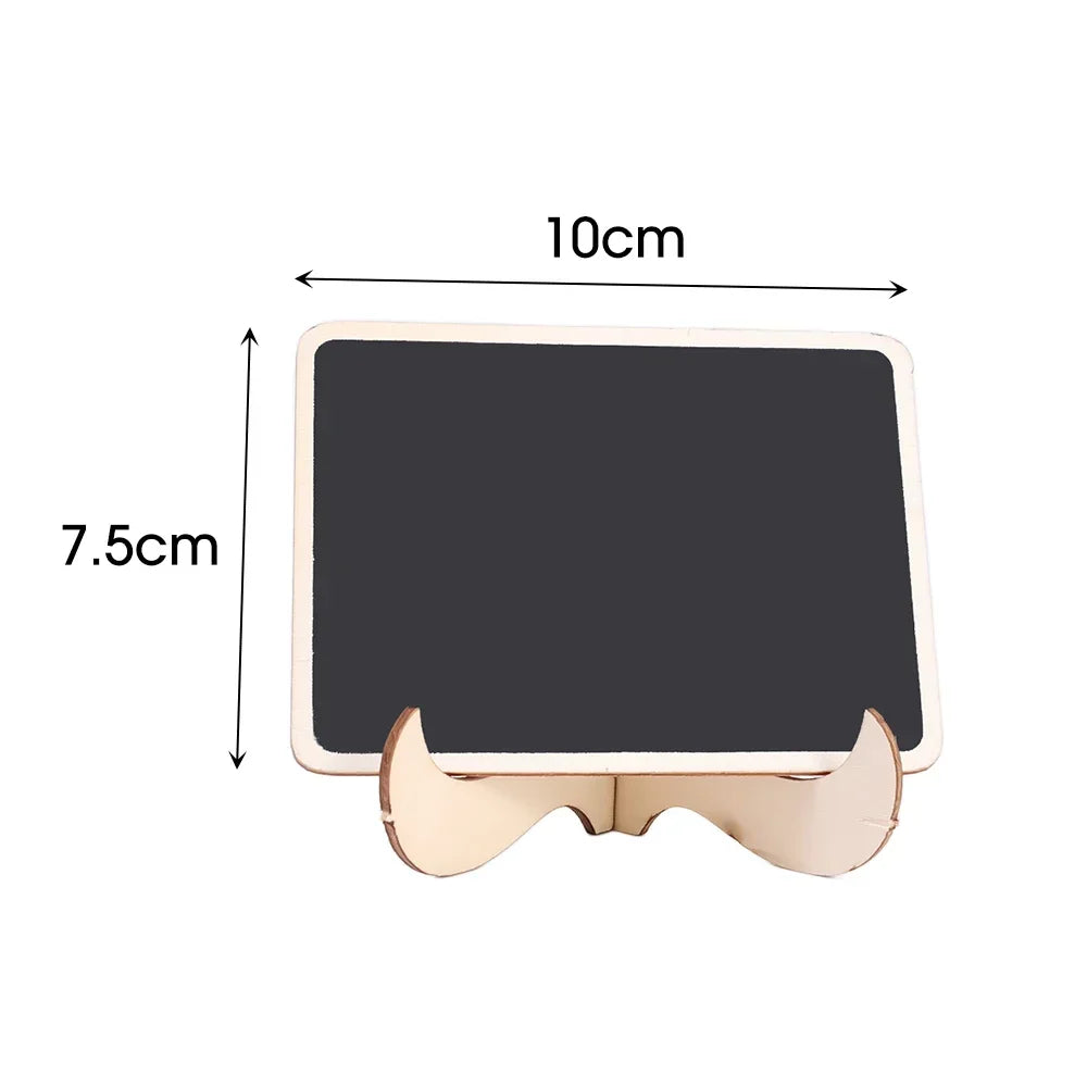 20/1PCS Wooden Blackboard Mini Board Message Label Sign Chalkboard Portable Table Decoration for Birthday Wedding Home Party Quake
