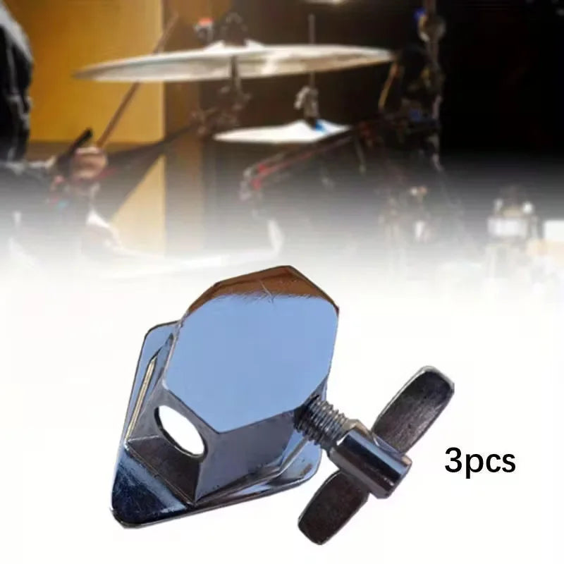 3pcs Floor Tom Leg Mount Bracket with Screws,Floor Tom Leg Stand Holder for Tom Drum Set Kit Parts Musical Instrument Quake