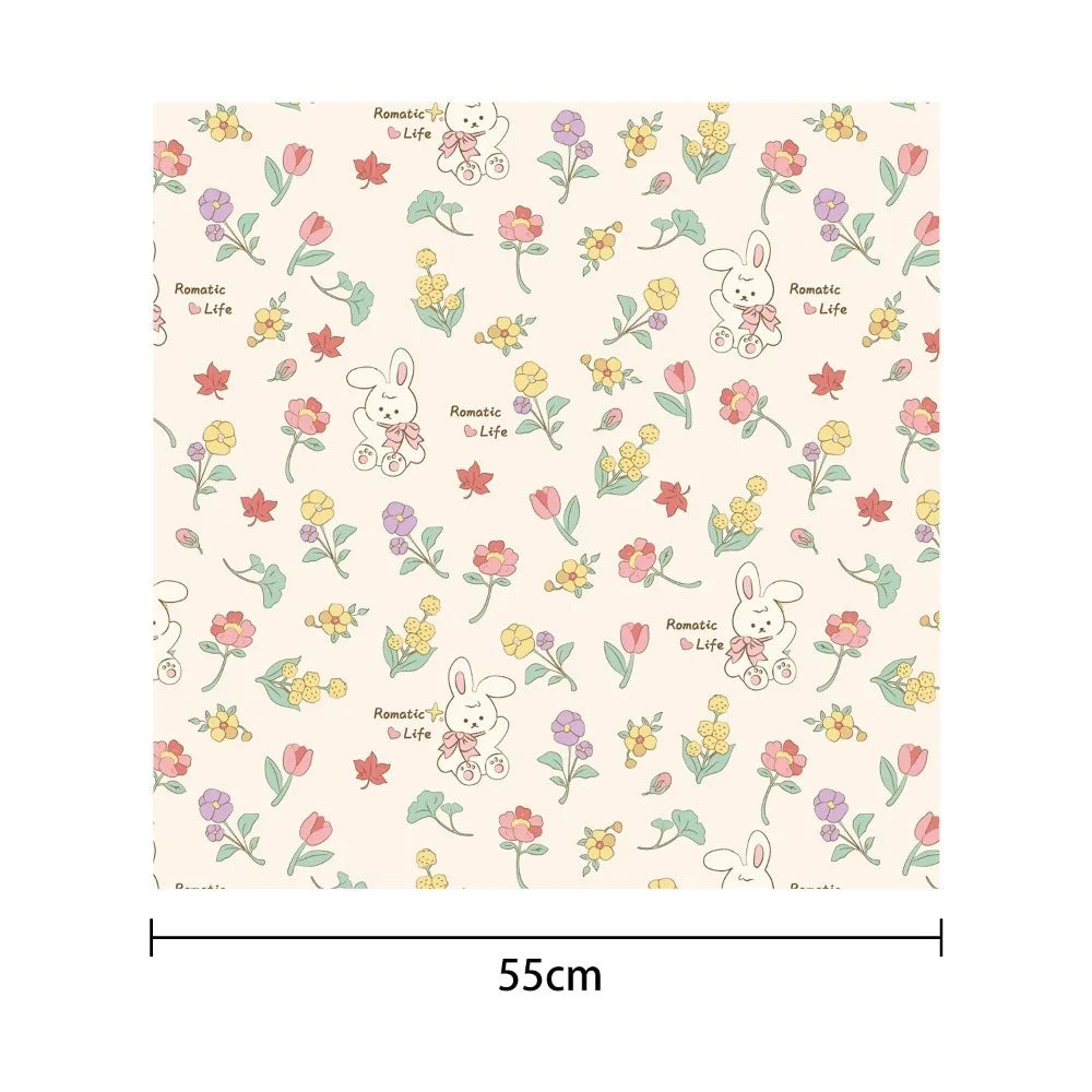 Reusable Folding Cosmetic Bag Wrap Around Pouch Photographic Equipment Accessories Camera Protective Cover 2 Size Quake 35-35cm rabbit