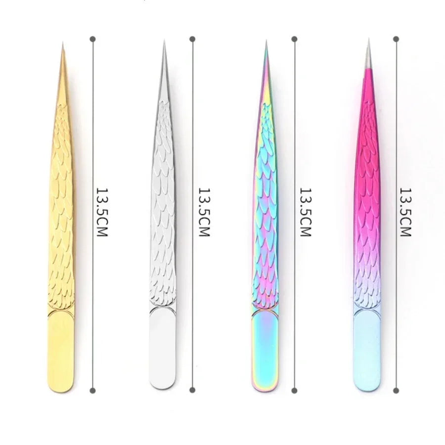 Tweezers Lash Tweezers Pointed Blackhead Remover Tip Tweezers 1pc Straight Pointed Isolating Tweezers Eyelash Extensions Quake