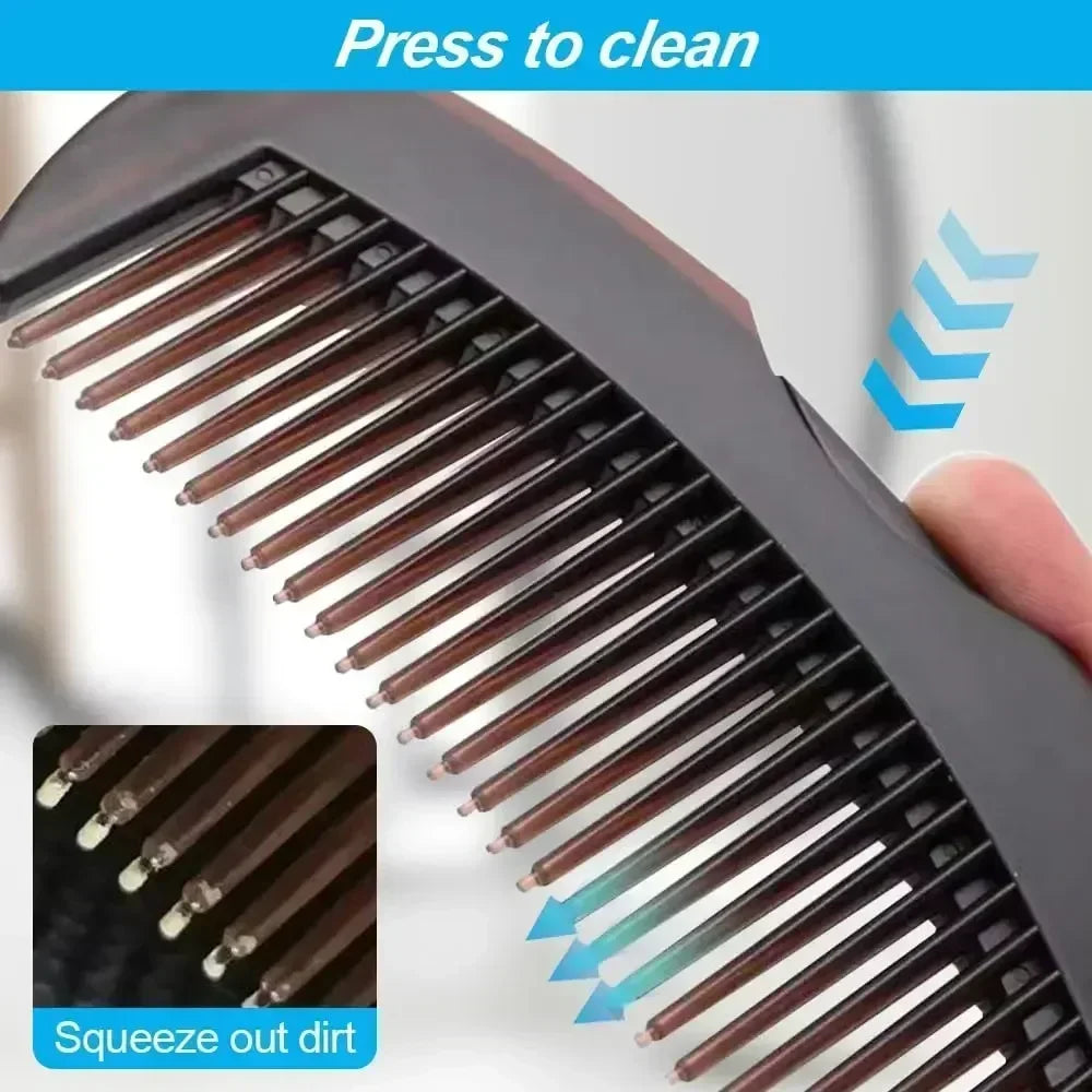 Dandruff Removal Massage Hair Combs Hair Dressing Comb Self-Cleaning Anti-Static Massage Brushes Hair Salon Styling Tools Quake