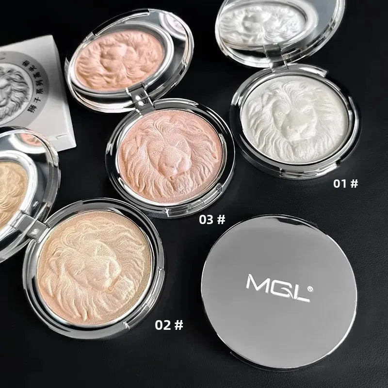 MGL Lion Head High-Gloss Powder, Potato Puree, Shimmer Atmosphere, Pearlescent Fine-Shimmer Ginger color:03 Quake