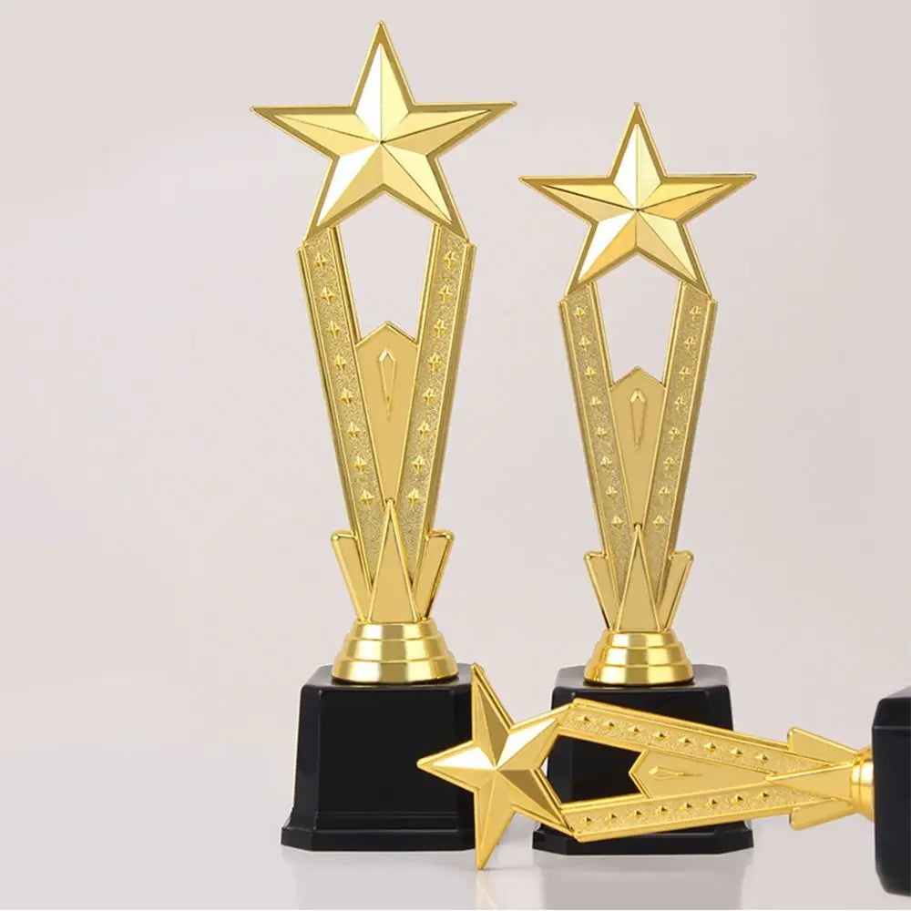 Golden Award Trophy Star Singing Dancing Competition Reward Prize Cup Craft Souvenirs School Rewarding Supply Quake
