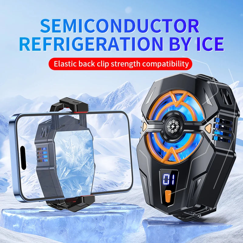 New J20 digital display mobile phone radiator cooling Mobile fan for IPhone Xiaomi Samsung Asus game cooler Quake