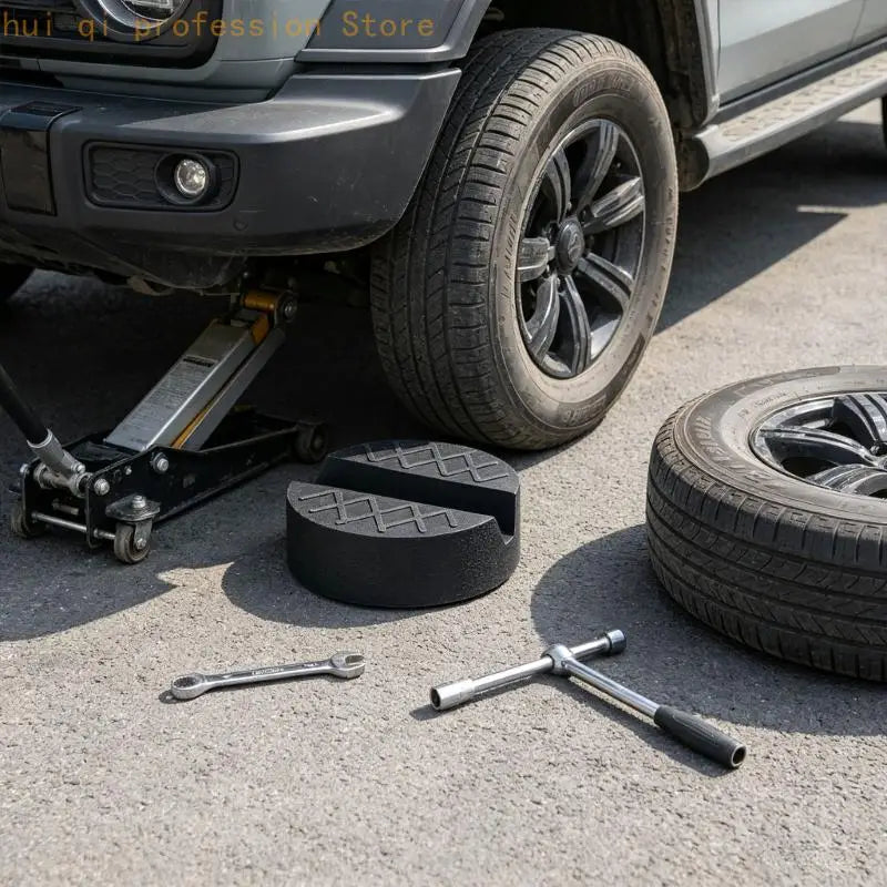 Thick Rubber Jacks Support Pad Lifting Base for Increased Ground Clearance in Vehicle Repair Workshops H8WE Quake